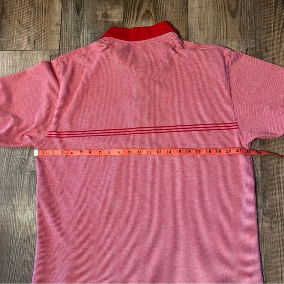 Consensus Red 3 Button Polo Collar Short Sleeves Men's Size L EUC - Picture 4 of 5